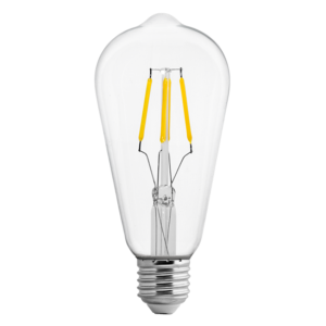 Лед димираща крушка filament 4W, E27, с форма ST64, 4200K неутрална светлина, 400lm, 220V