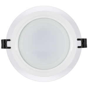Лед стъклен панел за вграждане кръг Raindrop 12W, 4200K, 920lm, степен на защита IP44