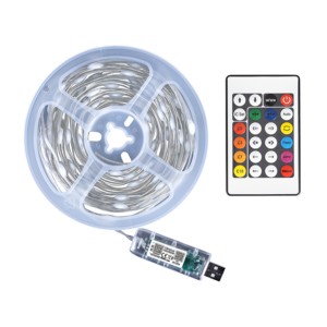 Лед USB декоративно RGB осветление с динамични ефекти 1W/m, 5V DC, SMD3939, 20 метра, IP65