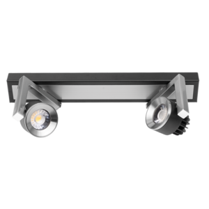 Лед спот с възможност за насочване 2x5W, 4200K, 1100lm, цвят графит, степен на защита IP20