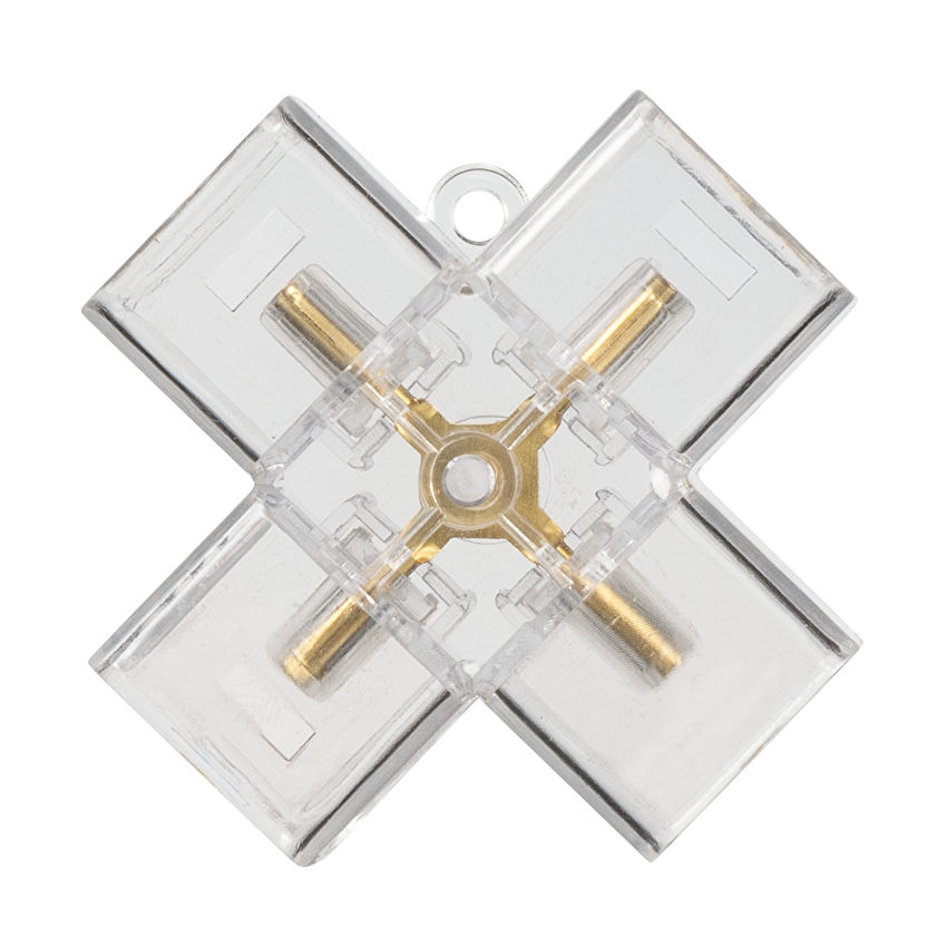 Свързващ X модул за Лед линейно тяло Hexagon 90° 2 пина