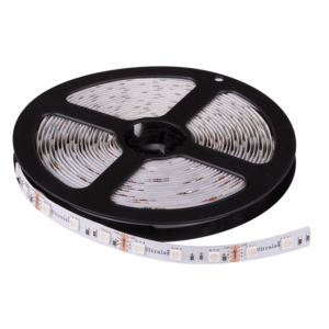 Лед лента 14.4W/m, RGB многоцветна, 12V DC, SMD5050, IP65, 60 LEDs/m, 5 метра