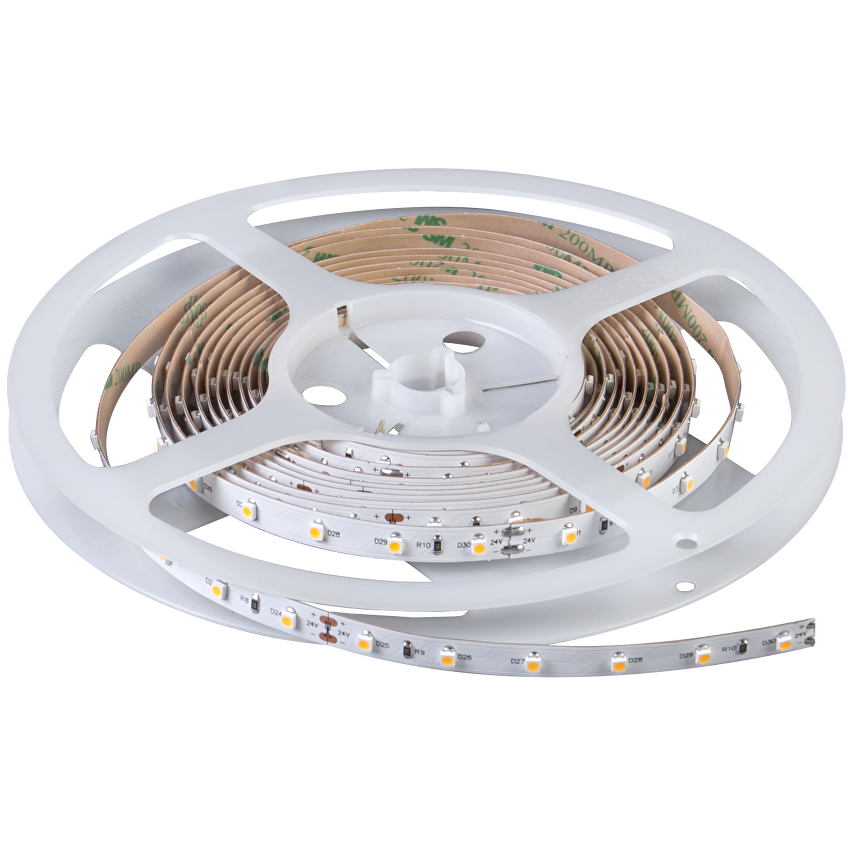Професионална лед лента 4.8W/m 2700K 24V DC 60LEDs/m SMD3528 5 метра