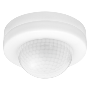 PIR сензор за движение и присъствие, за открит монтаж, 360°, 2000W/1000W, 10м, IP20, бял