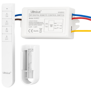 Двуканален ключ с RF дистанционно управление 220V AC, IP20