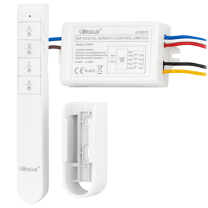 Четириканален ключ с RF дистанционно управление 220V AC, IP20