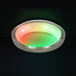 Лед димираща плафониера RGB Capri опушен кварц с дистанционно управление, 28W + 5W, с избор на цветна температура RGB цветна или 3000K-6000K, макс 3300lm, IP20