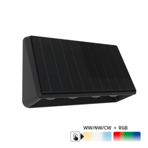 Соларно лед осветителено тяло за стена BUTTERFLY CCT+RGB, 60°, IP65